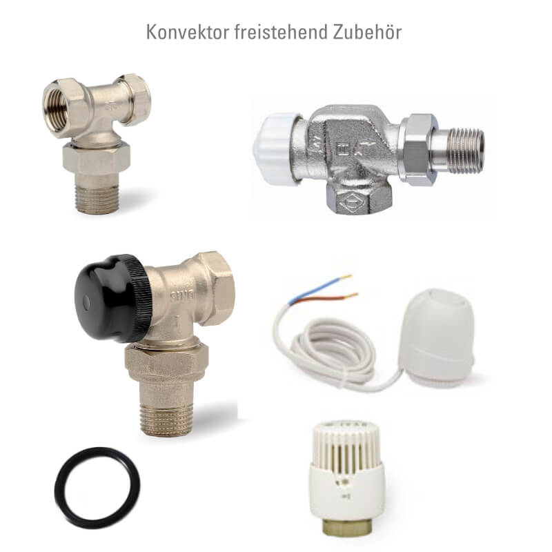 Konvektor freistehend Zubehör Wasseranschluss