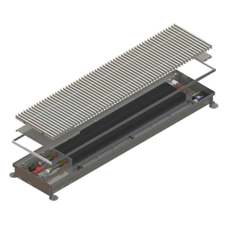 Fussbodenkonvektor eno-24V mit Gebläse