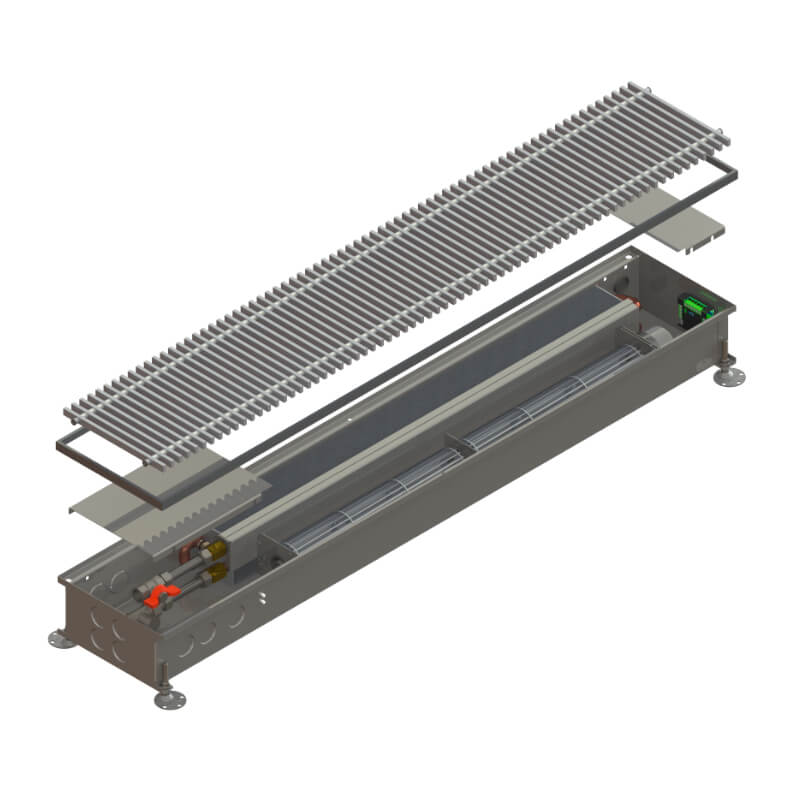 Fussbodenkonvektor eno-24V mit Gebläse