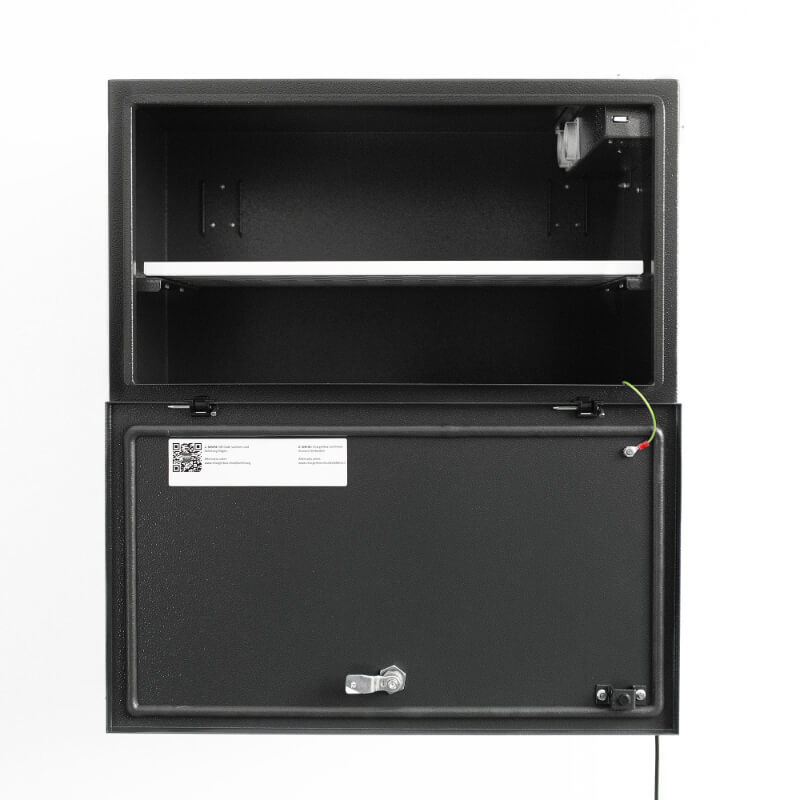 ChargerBox frontal anthrazit geoeffnet