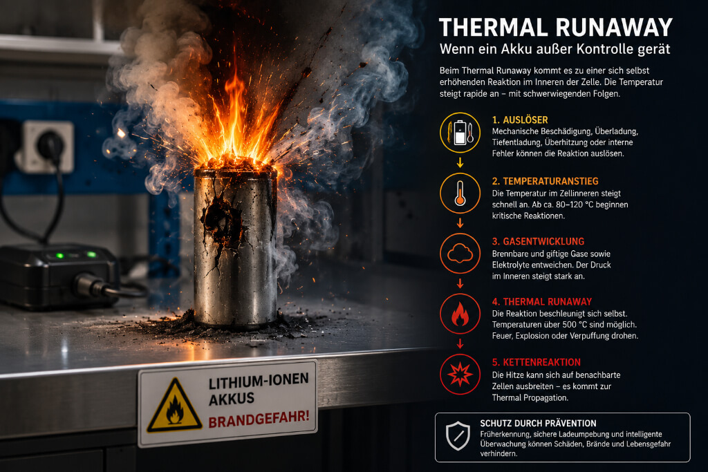 Akkus sicher laden und lagern 1 Akkus sicher laden und lagern thermal runaway
