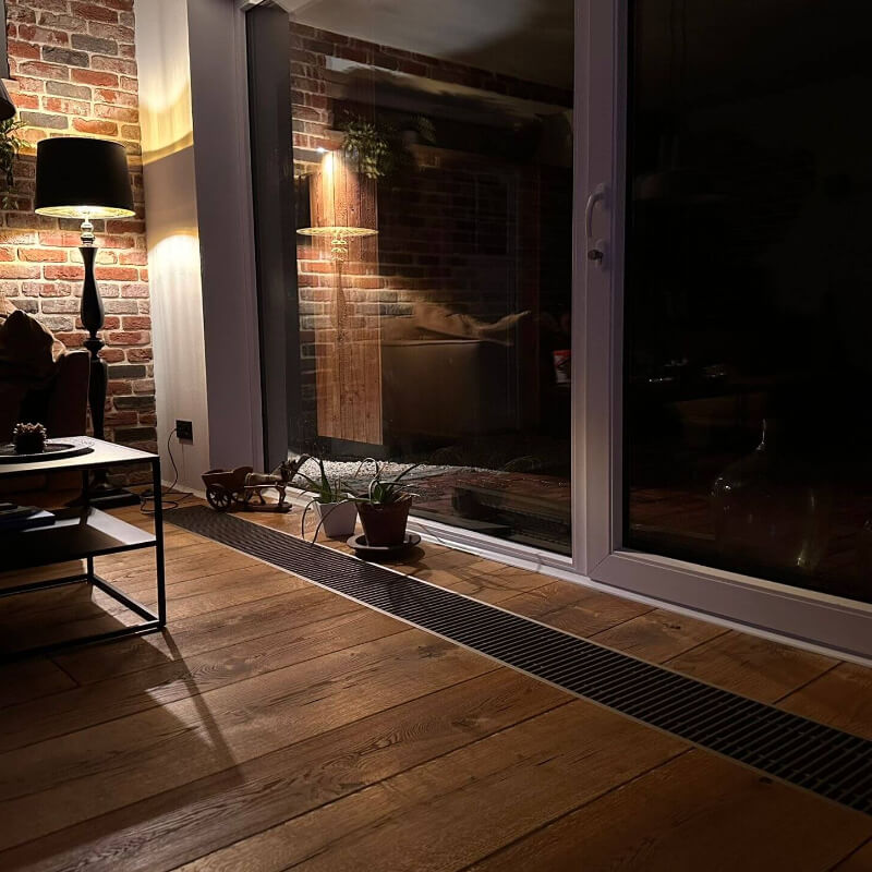 Unterflurkonvektoren als Designelement im Wohnraum 8 Wohnwintergarten mit Fussbodenkonvektor